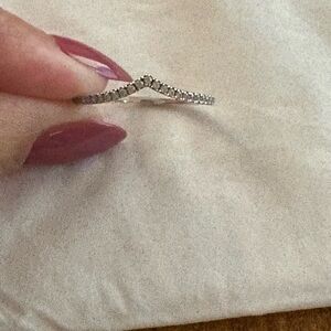 Elegant Silver Ring with CZ Accents